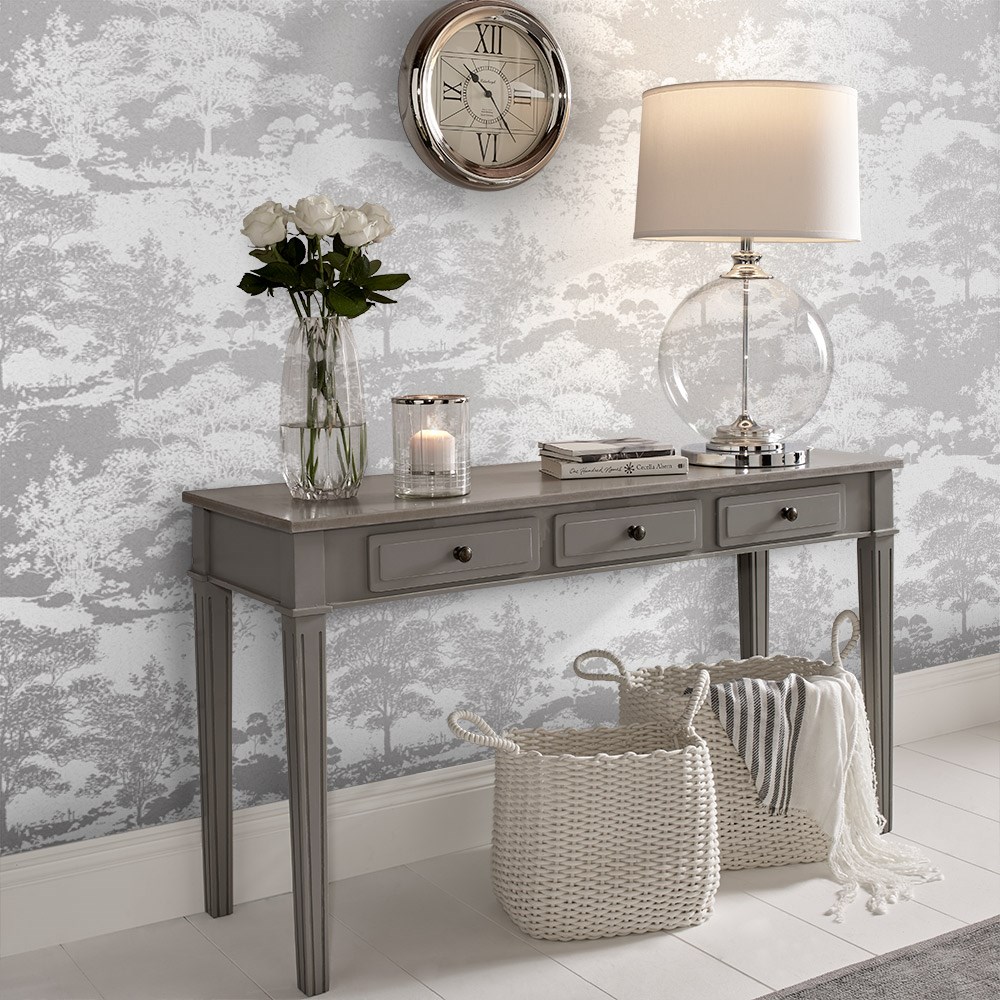 Meadow Frost Wallpaper 105231 by Graham & Brown in White Silver